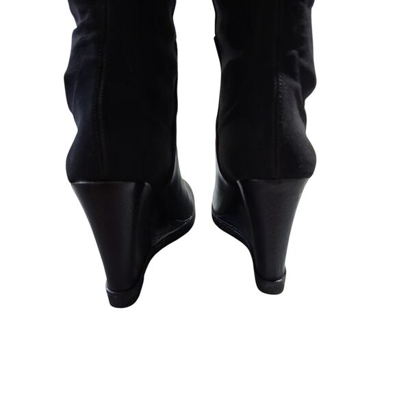 Vince Camuto Leather Women's 8½M Knee High Wedge Platform Stretch Kaelen Boots - Picture 8 of 13